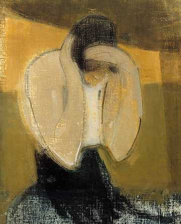 吉卜赛女人`The Gipsy Woman (1919) by Helene Schjerfbeck