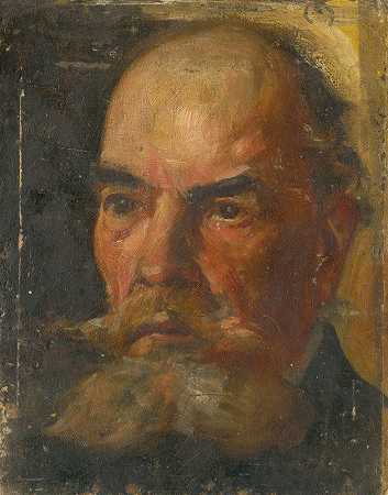 男人肖像`Portrait of a Man (1920–1929) by Ľudovít Pitthordt