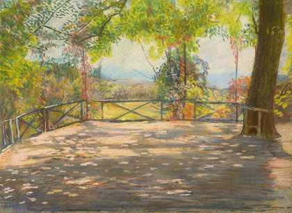 公园主题`Motif in Park (1900) by Ladislav Mednyánszky