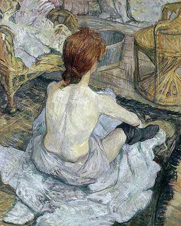 红头发的`Rousse by Henri de Toulouse-Lautrec