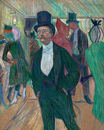 福卡德先生`Monsieur Fourcade by Henri de Toulouse-Lautrec