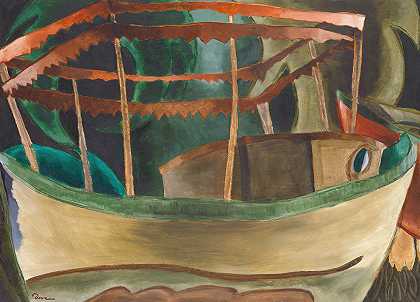 渔船`Fishboat (1930) by Arthur Dove