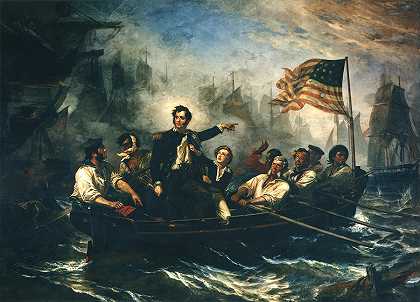 伊利湖战役`Battle of Lake Erie by William Henry Powell