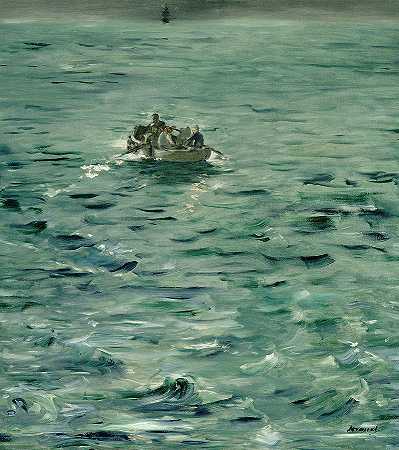 罗什福的逃脱`Rochefort\’s Escape by Edouard Manet