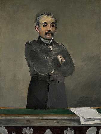 乔治·克莱门索肖像`Portrait of Georges Clemenceau by Edouard Manet