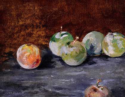 李子`Plums by Edouard Manet