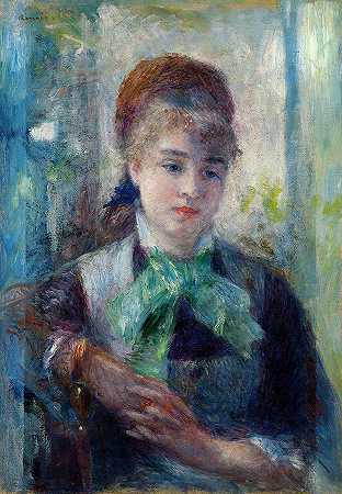 尼尼·洛佩兹肖像`Portrait of Nini Lopez by Pierre-Auguste Renoir