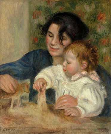 加布里埃和姬恩`Gabrielle and Jean by Pierre-Auguste Renoir