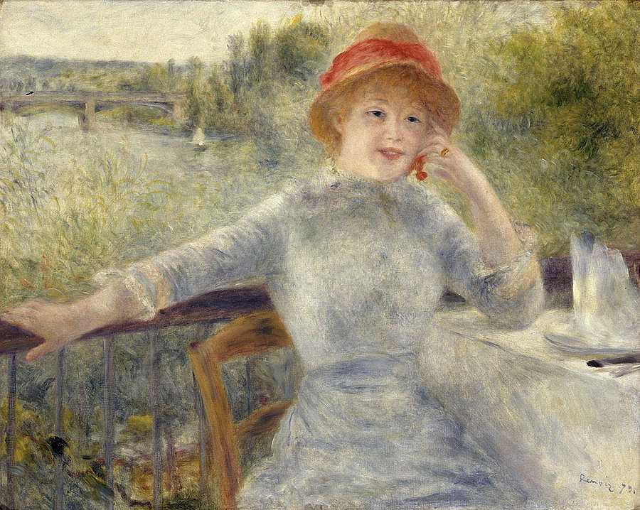 Alphonsine熔炉`Alphonsine Fournaise by Pierre-Auguste Renoir