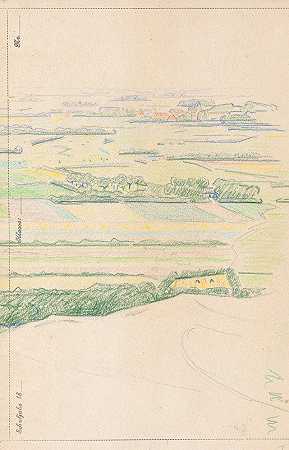 风景画`Landschap (1876) by Ferdinand Hart Nibbrig