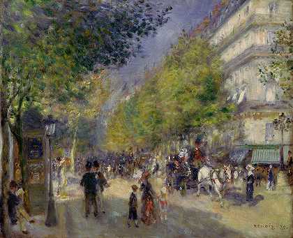 大大道`The Grands Boulevards by Pierre-Auguste Renoir