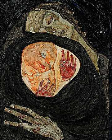 死去的母亲`Dead Mother by Egon Schiele