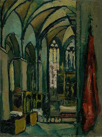 Vnútro kostola`Vnútro kostola (1920–1924) by Gejza Schiller