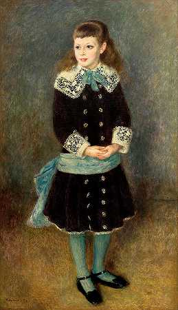玛莎·伯拉德肖像`Portrait of Marthe Berard by Pierre-Auguste Renoir