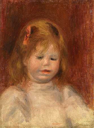 让·雷诺阿肖像`Portrait of Jean Renoir by Pierre-Auguste Renoir