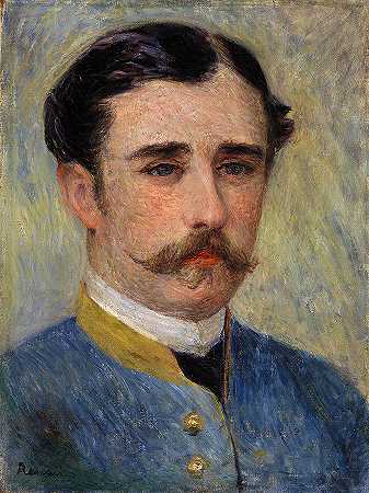 一个人的肖像，查彭蒂埃先生`Portrait of a Man, Monsieur Charpentier by Pierre-Auguste Renoir