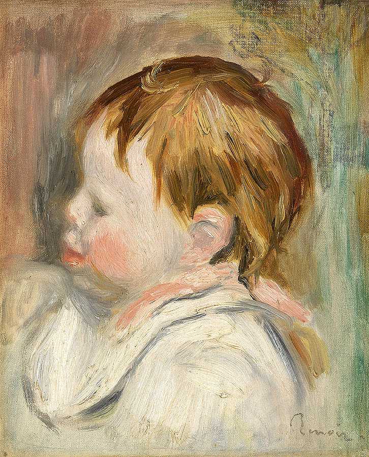 婴儿头`Baby\’s Head by Pierre-Auguste Renoir