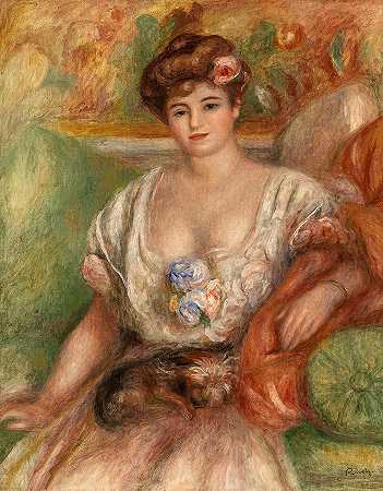 米西娅·塞特肖像`Portrait of Misia Sert by Pierre-Auguste Renoir