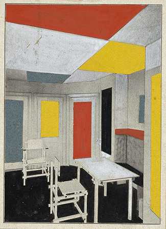 颜色溶液`Colour solution (1920 ~ c. 1929) by Theo van Doesburg