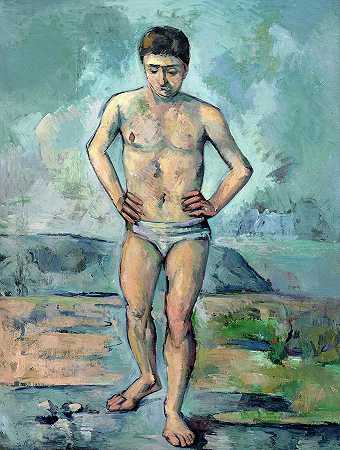 游泳者`The Bather by Paul Cezanne