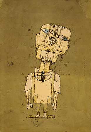 天才的幽灵`Gespenst eines Genies (Ghost of a Genius) (1922) by Paul Klee