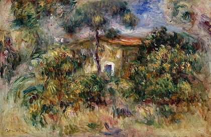 农舍`Farmhouse by Pierre-Auguste Renoir