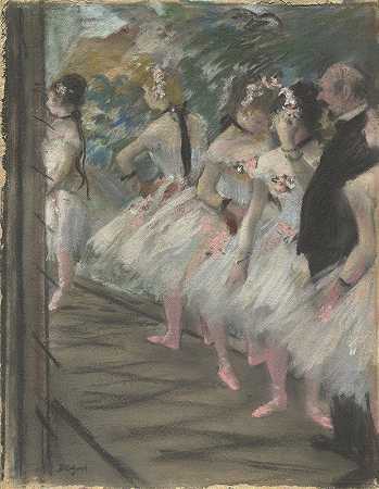 芭蕾舞团`The Ballet (c. 1880) by Edgar Degas
