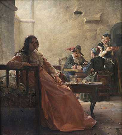 莱昂诺拉·克里斯蒂娜入狱`Leonora Christina in Prison (1869_1870) by Kristian Zahrtmann