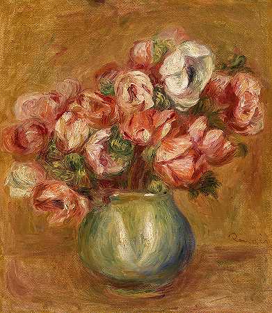 海葵`Anemones by Pierre-Auguste Renoir