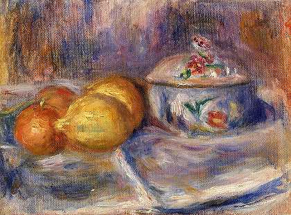水果和糖果`Fruit and Bonbonniere by Pierre-Auguste Renoir
