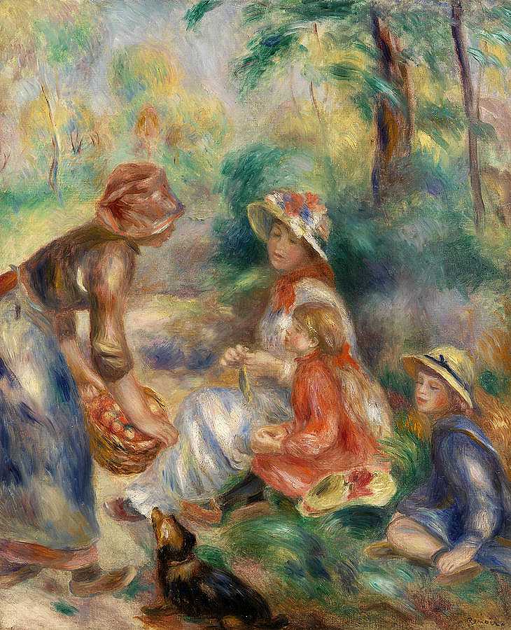 苹果供应商`Apple Vendor by Pierre-Auguste Renoir