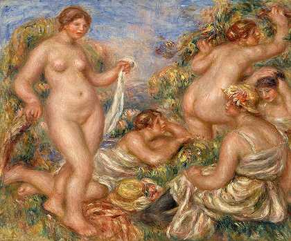 五个沐浴者`Composition, Five Bathers by Pierre-Auguste Renoir