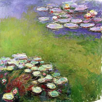 睡莲1914-1917`Waterlilies 1914-1917 by Claude Monet