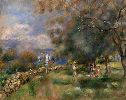 圣约翰半岛`Peninsula of Saint-Jean by Pierre-Auguste Renoir