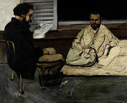 保罗·亚历克西斯正在读给佐拉的手稿`Paul Alexis Reading a Manuscript to Zola by Paul Cezanne