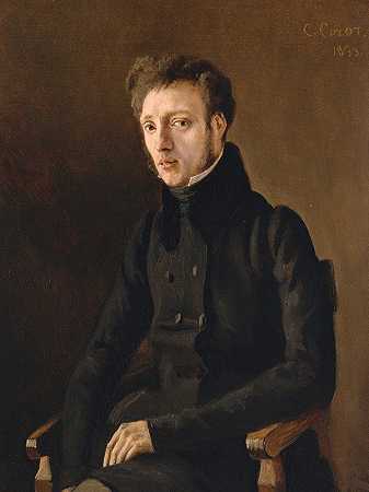 图桑·勒马斯特（1807-1888）`Toussaint Lemaistre (1807–1888) (1833) by Jean-Baptiste-Camille Corot