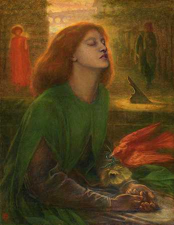 贝娅特丽克丝`Beata Beatrix by Dante Gabriel Rossetti