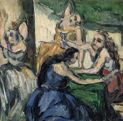 妓女`The Courtesans by Paul Cezanne