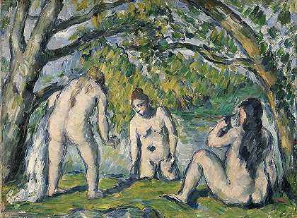 三个游泳者`Three Bathers by Paul Cezanne