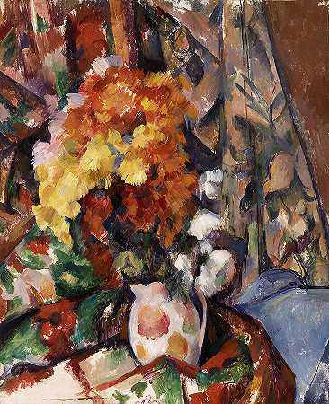 花瓶`The Flowered Vase by Paul Cezanne