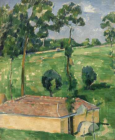 春天的房子`The Spring House by Paul Cezanne