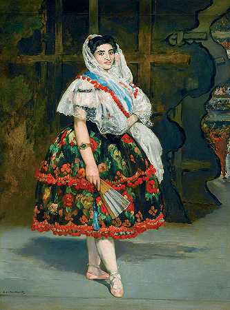来自瓦伦西亚的萝拉`Lola from Valencia by Edouard Manet