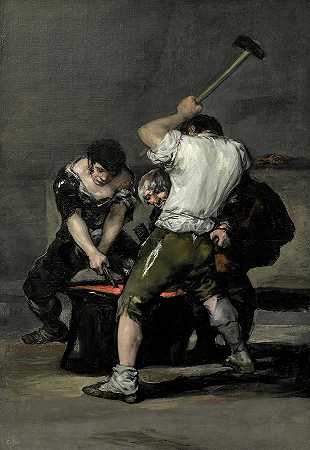 锻造厂`The Forge by Francisco Goya