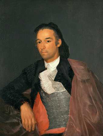斗牛士佩德罗·罗梅罗画像`Portrait of the Matador Pedro Romero by Francisco Goya
