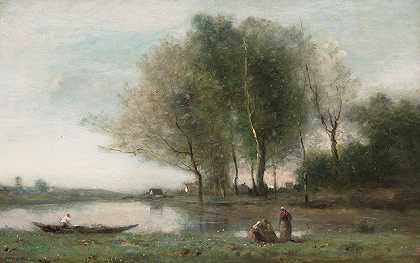 北阿勒`Arleux~du~Nord by Jean-Baptiste-Camille Corot