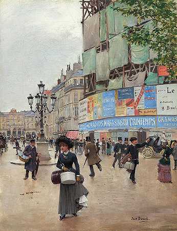 巴黎，阿弗尔街，1882年`Paris, Rue Du Havre, 1882 by Jean Beraud