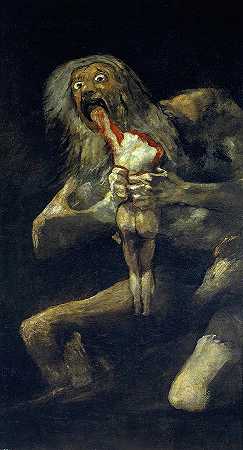 农神吞噬其子`Saturn Devouring His Son by Francisco Goya