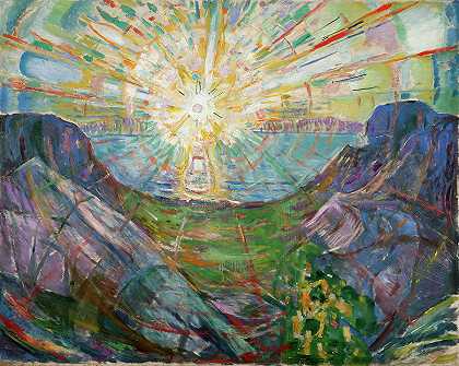 太阳`The Sun by Edvard Munch