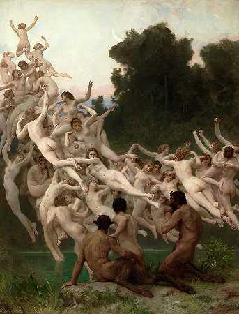奥利德`Oreads by William-Adolphe Bouguereau