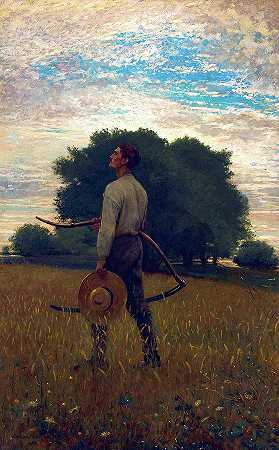 百灵鸟之歌`Song of the Lark by Winslow Homer